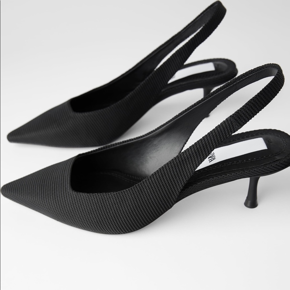 ZARA MID-HEEL SLINGBACK SHOES